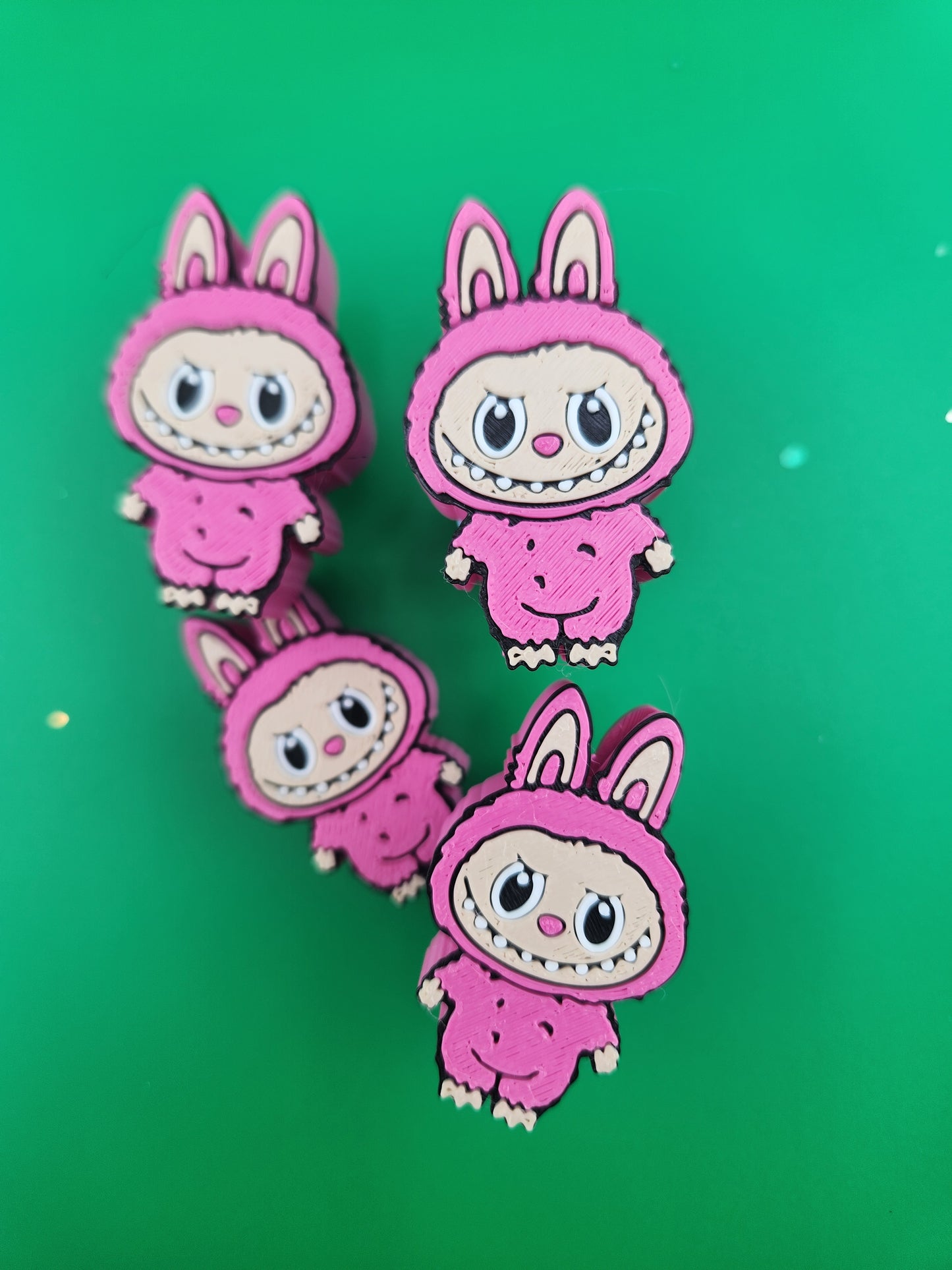 Pink monster straw charm