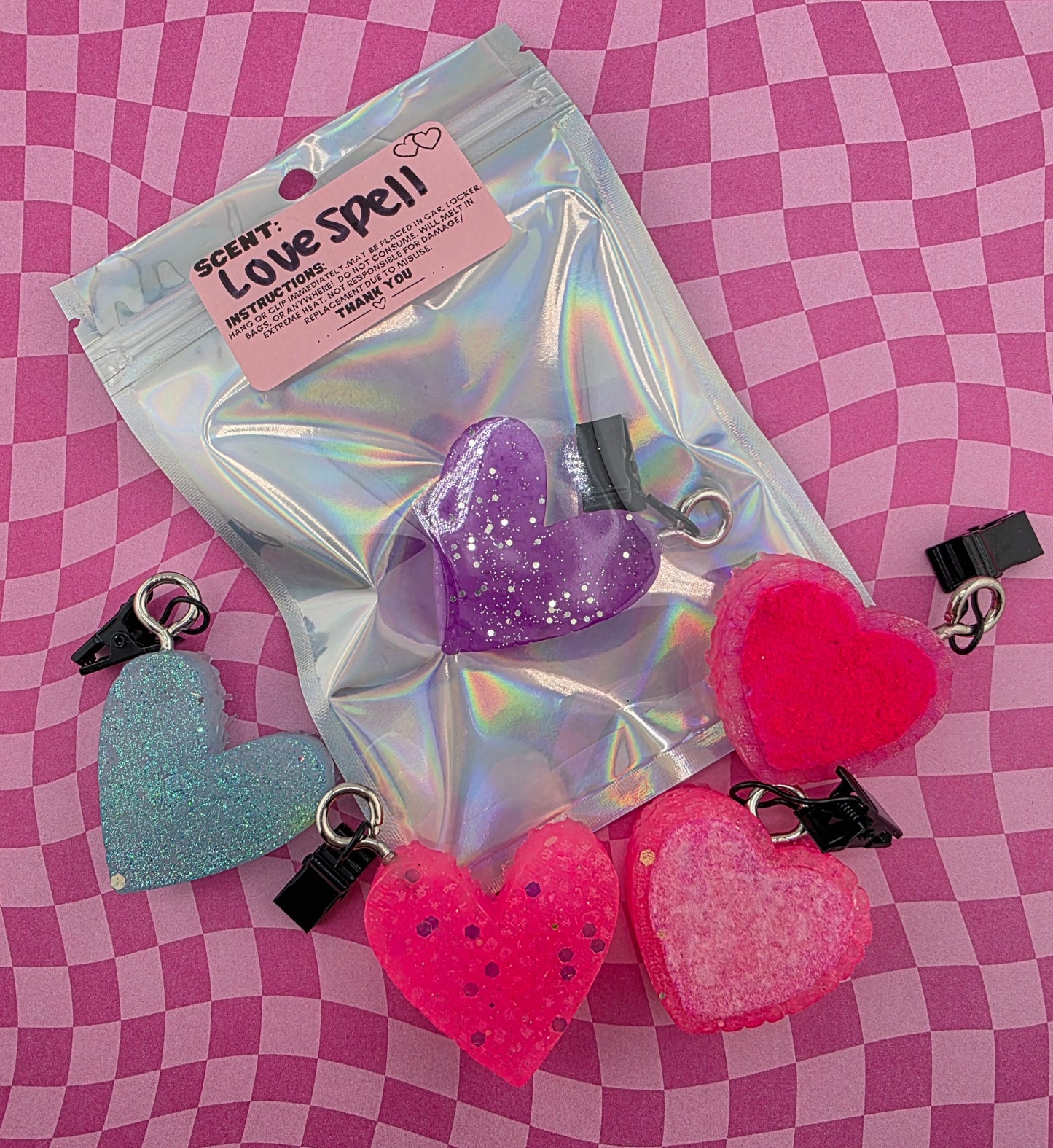 WS hearts vent clip freshies